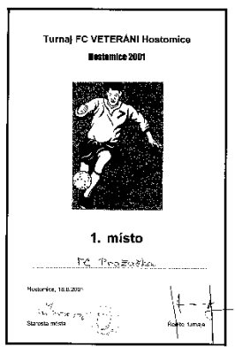 Diplom - turnaj v Hostomicích 2001